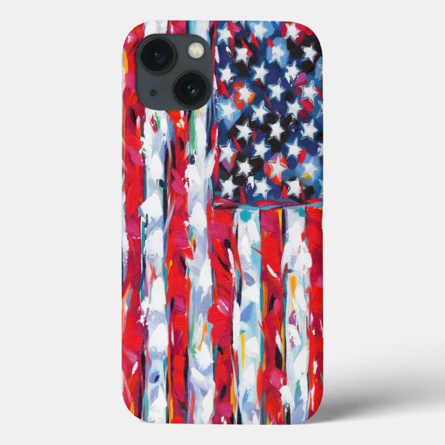 Funda De Case-Mate Para iPhone Bandera estadounidense (Reverso)
