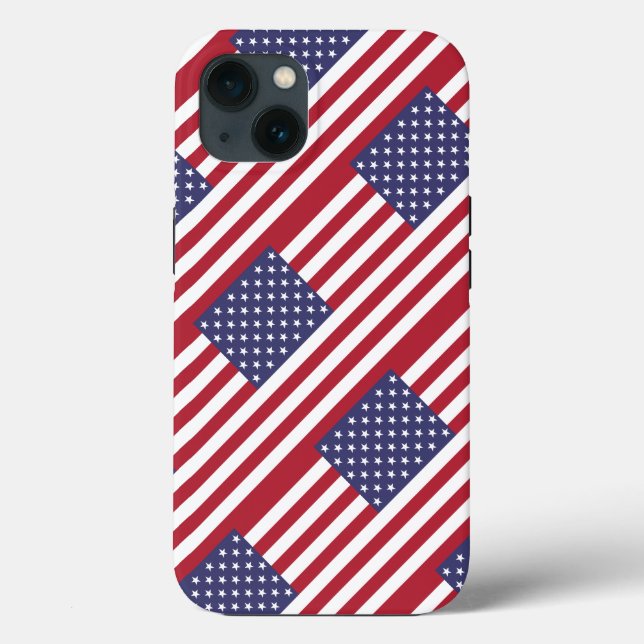 Funda De Case-Mate Para iPhone Bandera estadounidense (Reverso )