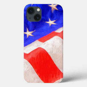 Funda Para iPhone 13 Bandera estadounidense