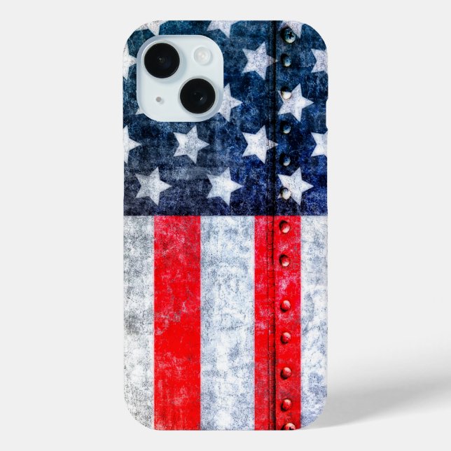 Funda De Case-Mate Para iPhone Bandera estadounidense (Reverso )