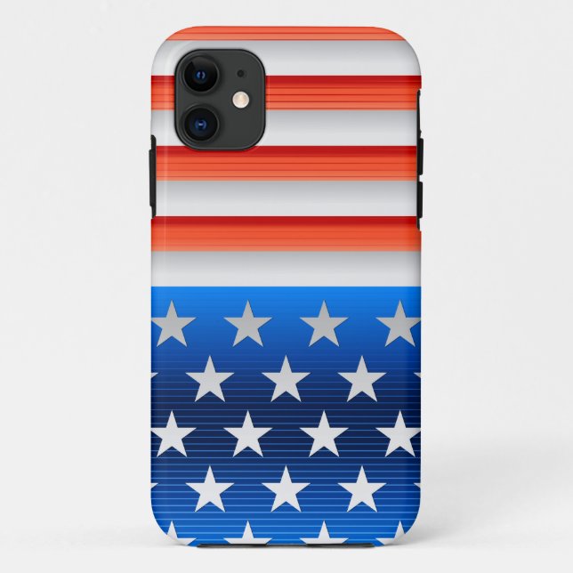 Funda De Case-Mate Para iPhone Bandera estadounidense (Reverso)