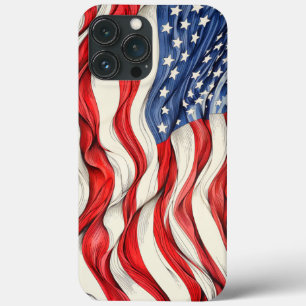 Funda Para iPhone 13 Pro Max Bandera estadounidense