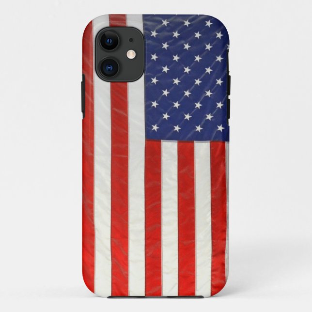 Funda De Case-Mate Para iPhone Bandera estadounidense (Reverso)