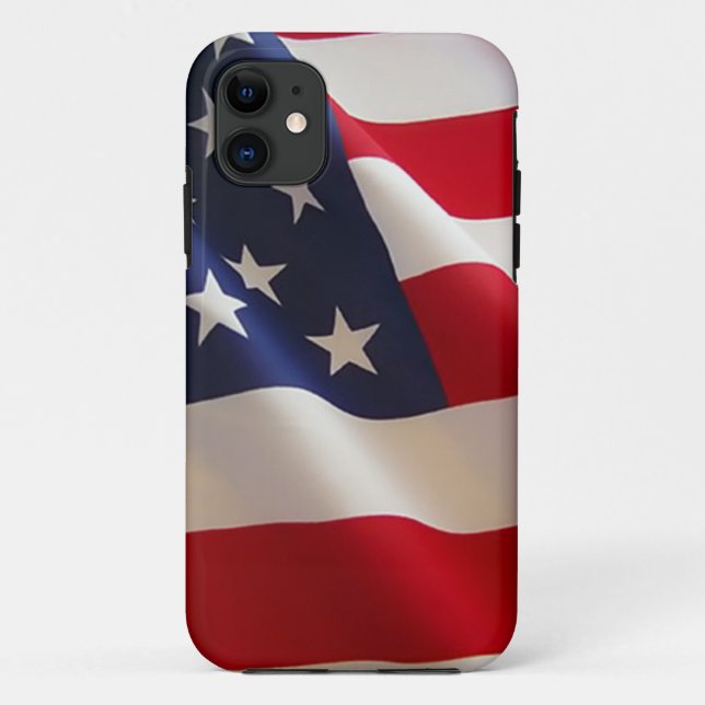 Funda De Case-Mate Para iPhone Bandera estadounidense (Reverso)