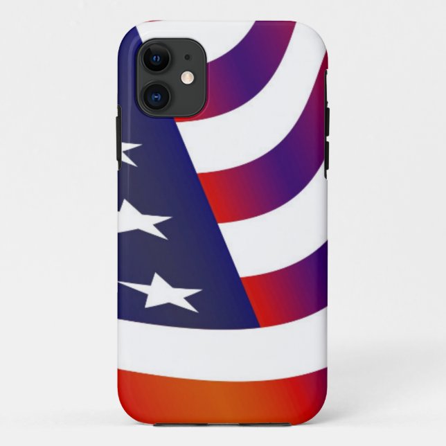 Funda De Case-Mate Para iPhone Bandera estadounidense (Reverso)