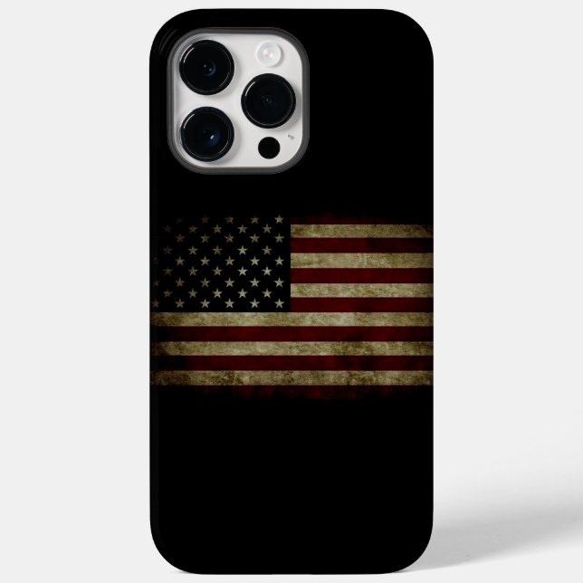 Funda De Case-Mate Para iPhone Bandera estadounidense (Reverso )
