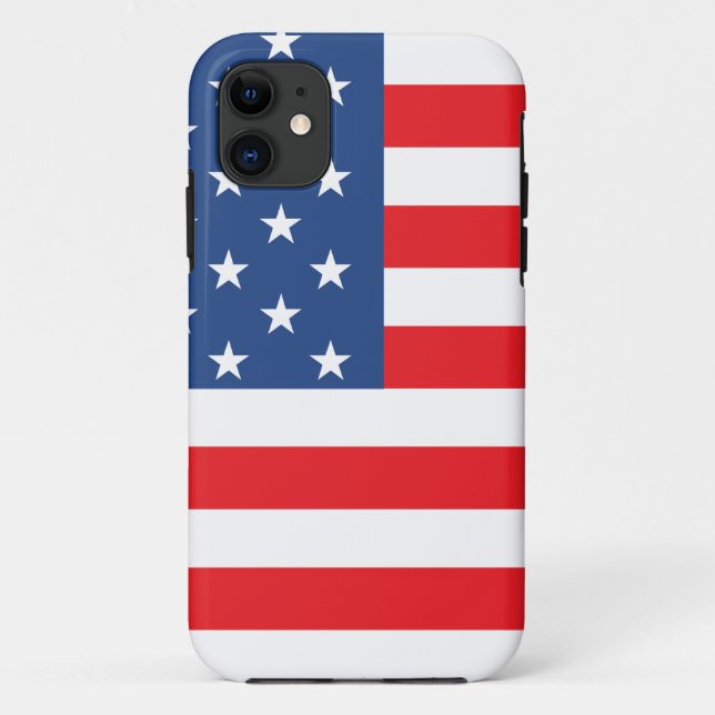 Funda De Case-Mate Para iPhone Bandera estadounidense (Reverso)
