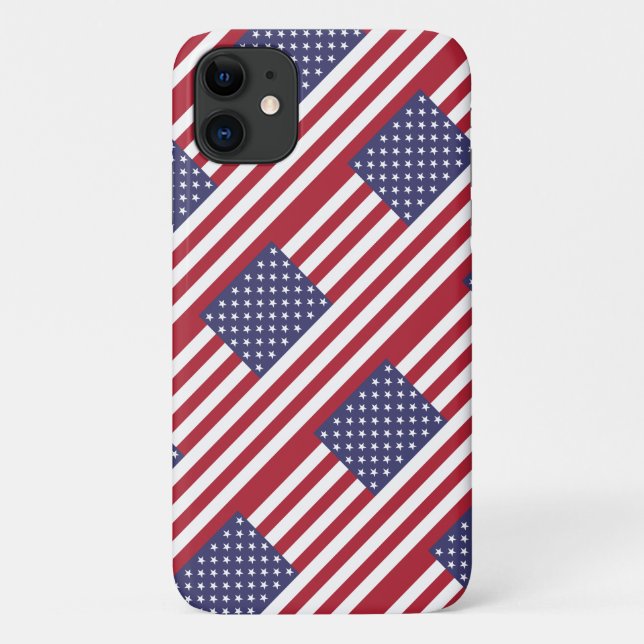 Funda De Case-Mate Para iPhone Bandera estadounidense (Reverso)