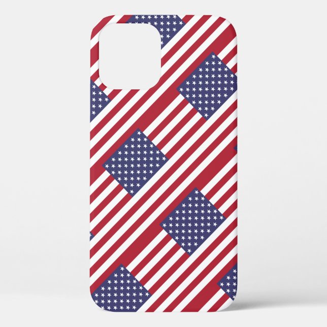 Funda De Case-Mate Para iPhone Bandera estadounidense (Reverso )