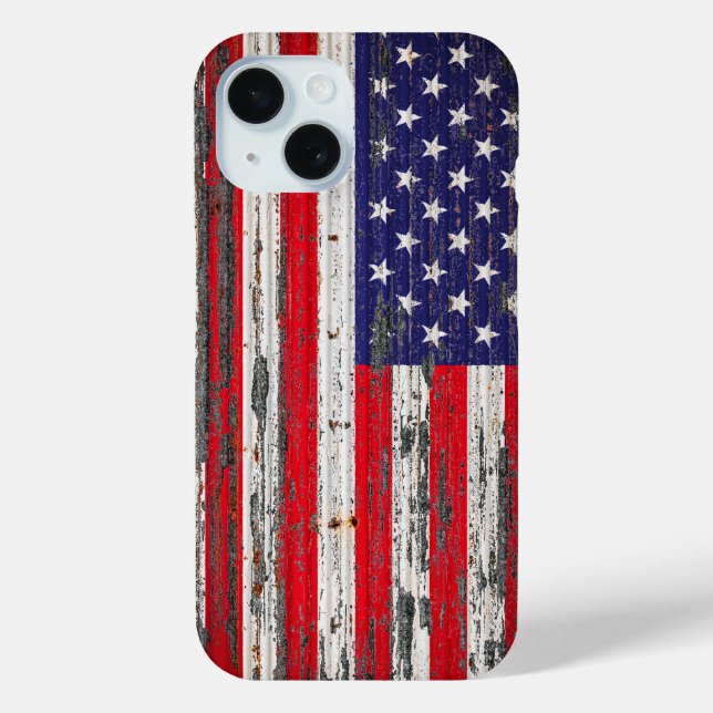 Funda De Case-Mate Para iPhone Bandera estadounidense (Reverso )