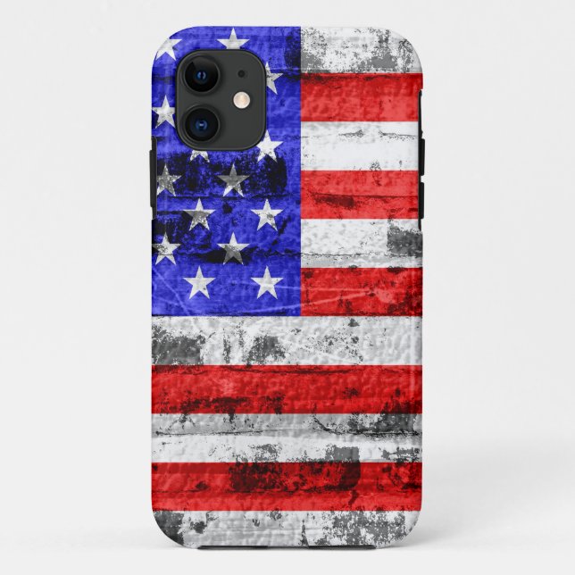 Funda De Case-Mate Para iPhone Bandera estadounidense (Reverso)