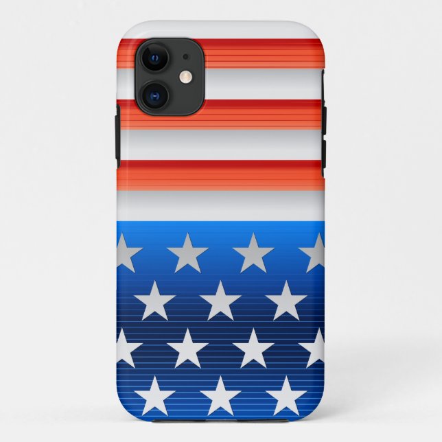 Funda De Case-Mate Para iPhone Bandera estadounidense (Reverso)