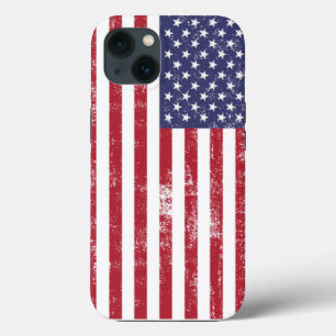 Funda Para iPhone 13 Bandera estadounidense