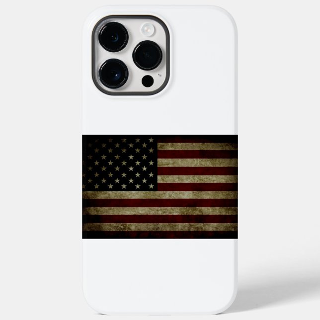 Funda De Case-Mate Para iPhone Bandera estadounidense (Reverso )