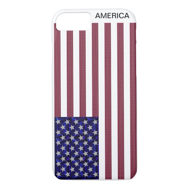 Funda De Case-Mate Para iPhone Bandera estadounidense (Reverso)