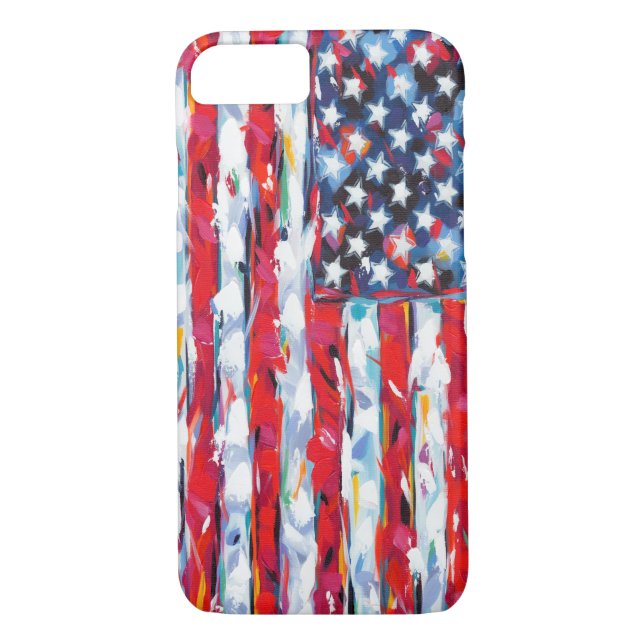 Funda De Case-Mate Para iPhone Bandera estadounidense (Reverso)