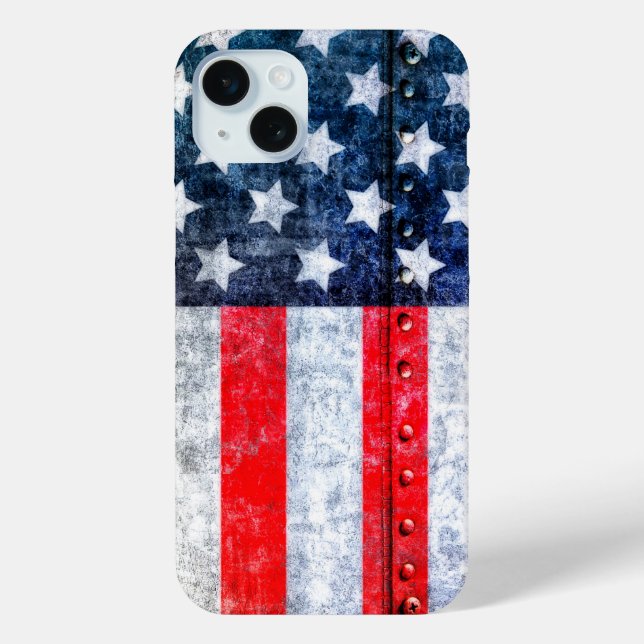 Funda De Case-Mate Para iPhone Bandera estadounidense (Reverso )