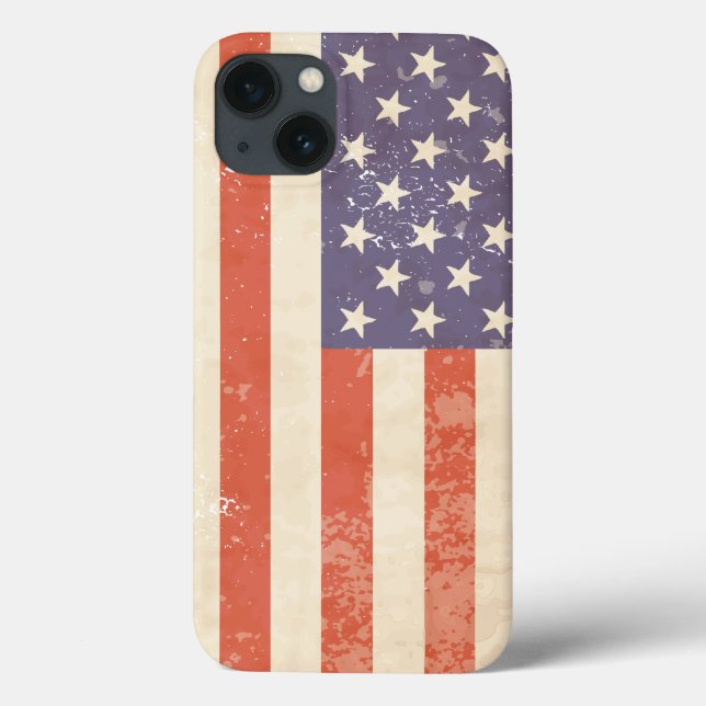 Funda De Case-Mate Para iPhone Bandera estadounidense (Reverso)