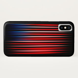 Funda Para iPhone X Bandera estadounidense abstracta a rayas