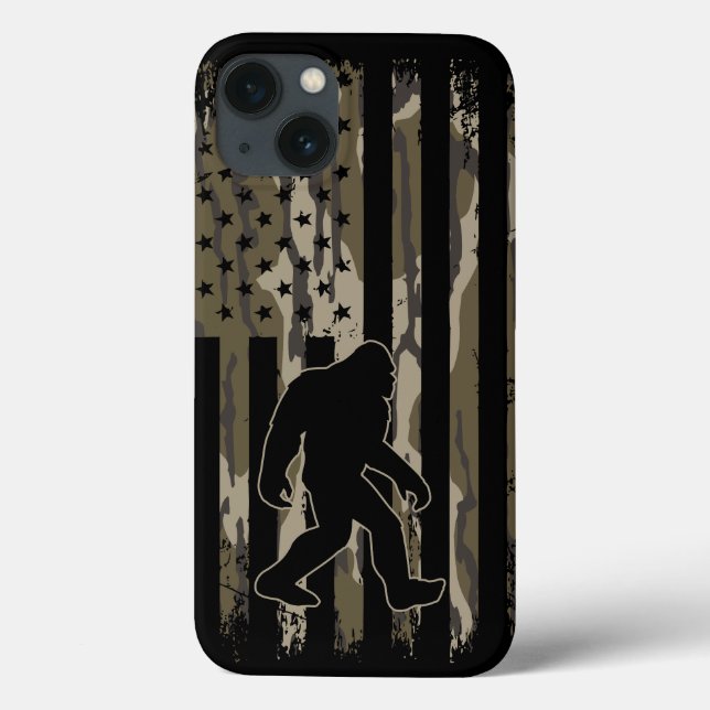 Funda De Case-Mate Para iPhone Bandera estadounidense Camo de fondo (Reverso)
