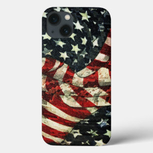Funda Para iPhone 13 Bandera estadounidense-camuflaje de Shirley Taylor