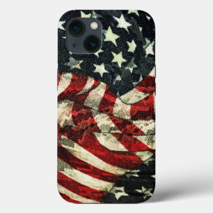 Funda Para iPhone 13 Bandera estadounidense-camuflaje por Shirley Taylo