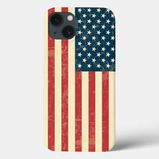Funda De Case-Mate Para iPhone Bandera estadounidense de edad avanzada (Reverso)