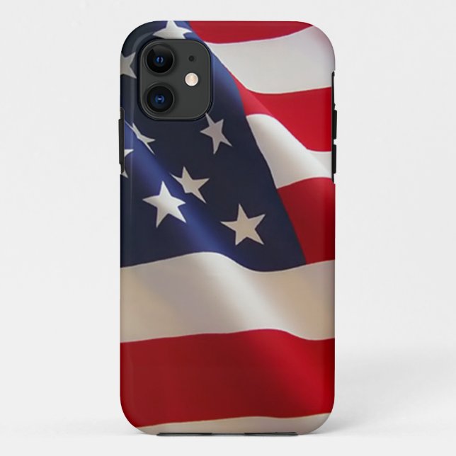 Funda De Case-Mate Para iPhone Bandera estadounidense de Estados Unidos (Reverso)