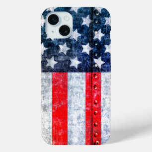 Funda Para iPhone 15 Mini Bandera estadounidense de los Estados Unidos