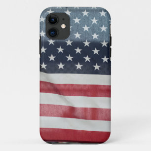 Funda Para iPhone 11 Bandera estadounidense en la feria del condado de