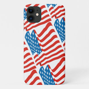 Funda Para iPhone 11 Bandera estadounidense estilo retro de los 80 USA