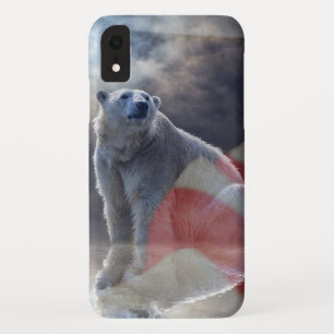 Funda Para iPhone XR Bandera estadounidense para el polar de Alaska
