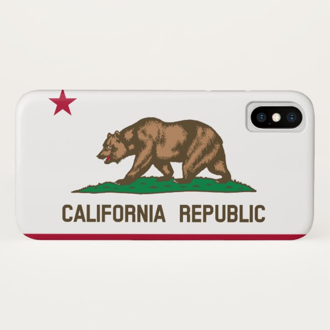 Funda De Case-Mate Para iPhone Bandera estatal de California (Reverso (horizontal))