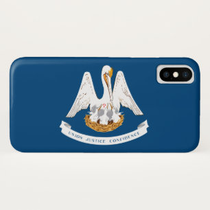 Funda Para iPhone X Bandera Estatal de Luisiana
