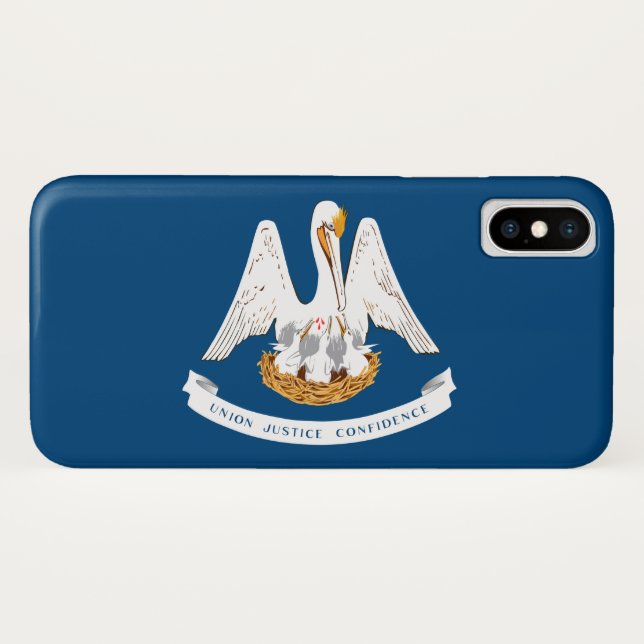 Funda De Case-Mate Para iPhone Bandera Estatal de Luisiana (Reverso (horizontal))