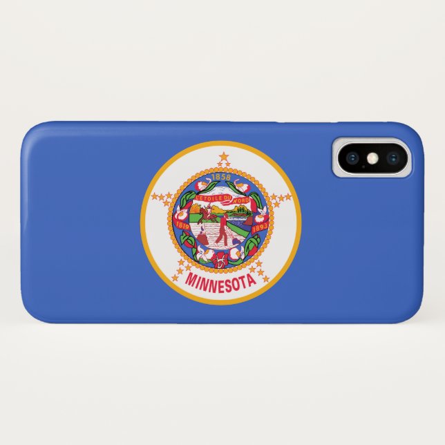 Funda De Case-Mate Para iPhone Bandera estatal de Minnesota (Reverso (horizontal))