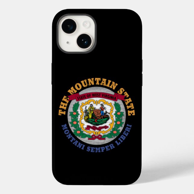 FUNDA DE Case-Mate PARA iPhone BANDERA ESTATAL DE MONTAÑA DE VIRGINIA OCCIDENTAL (Reverso )