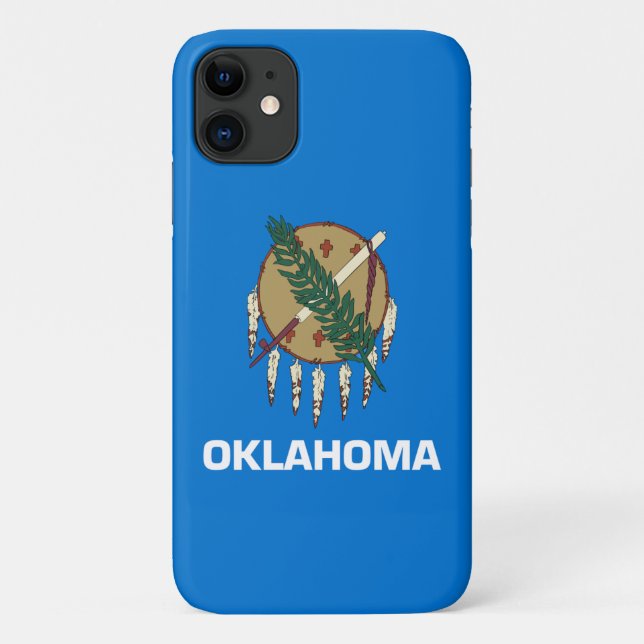 Funda De Case-Mate Para iPhone Bandera estatal de Oklahoma (Reverso)