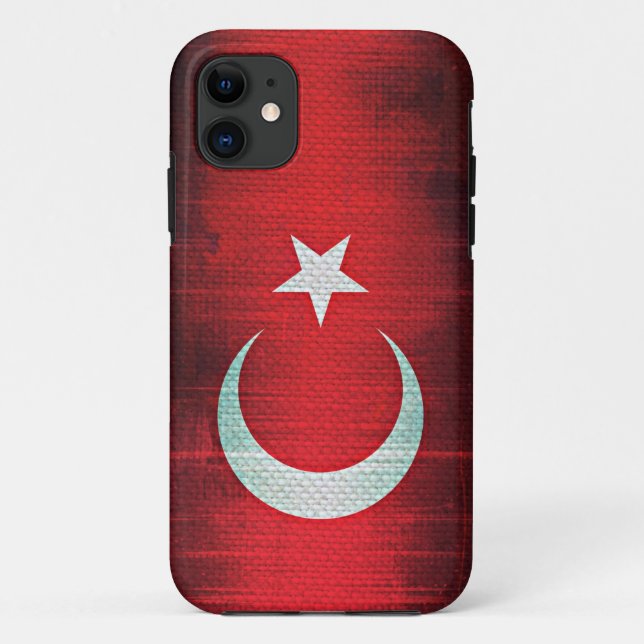 Funda De Case-Mate Para iPhone Bandera estilizada de Turquía (Reverso)