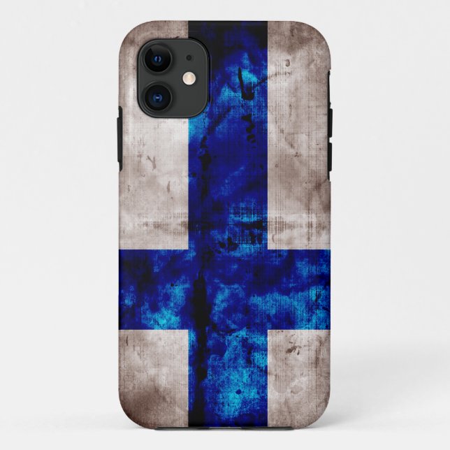 Funda De Case-Mate Para iPhone Bandera finlandesa (Reverso)