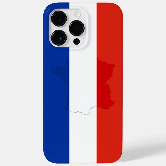 Funda De Case-Mate Para iPhone Bandera francesa (Reverso)