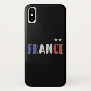 Funda Para iPhone XS Bandera francesa de la camiseta de hinchas de fútb