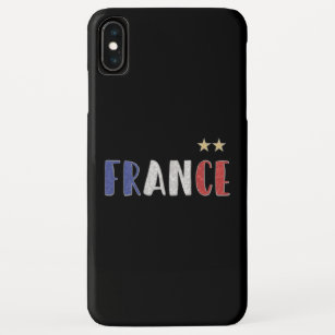 Funda Para iPhone XS Max Bandera francesa de la camiseta de hinchas de fútb
