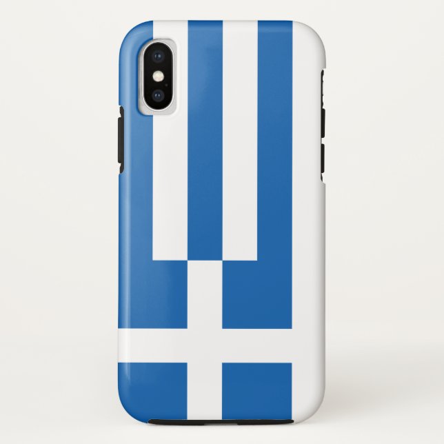 Funda De Case-Mate Para iPhone Bandera griega (Reverso)