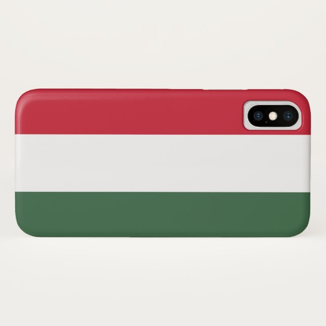 Funda De Case-Mate Para iPhone Bandera húngara (Reverso (horizontal))