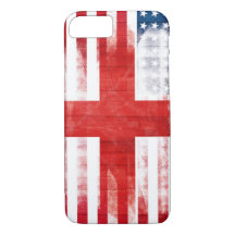 Bandera inglesa americana| Granos de madera y pinc