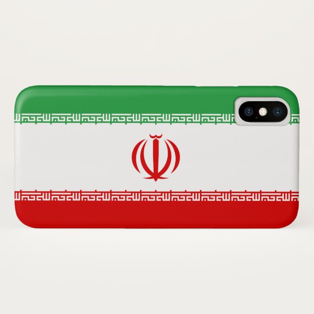 Funda De Case-Mate Para iPhone Bandera iraní (Irán) (persa) (Reverso (horizontal))