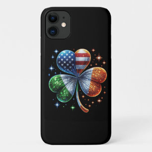 Funda Para iPhone 11 Bandera irlandesa americana DÍA DE SAN PATRICIO