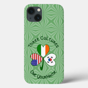 Funda Para iPhone 13 Bandera irlandesa americana surcoreana Trébol Pers