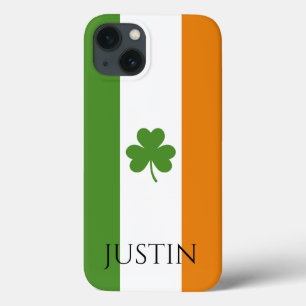 Funda Para iPhone 13 Bandera irlandesa de San Patricio con Shamrock   P